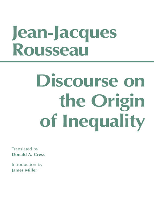 Cover image for Discourse on the Origin of Inequality